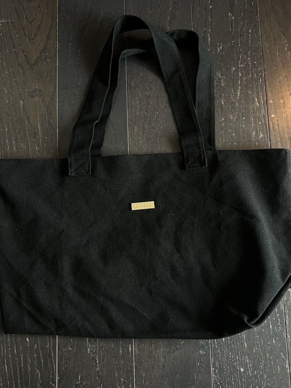Shiseido black cotton handbag cosmetic bag storage reusable